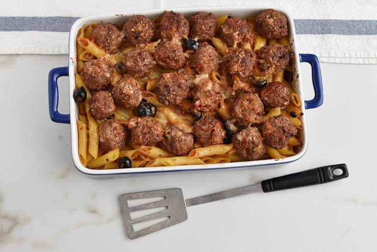 Step 10 - Puttanesca Meatball Bake