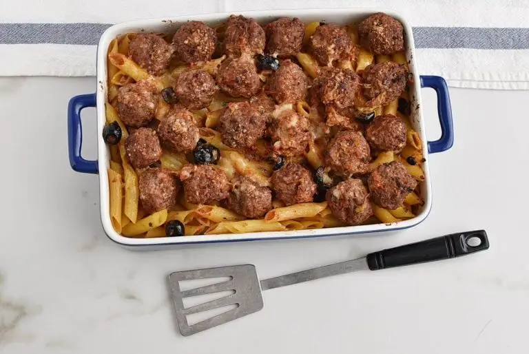 Step 10 - Puttanesca Meatball Bake