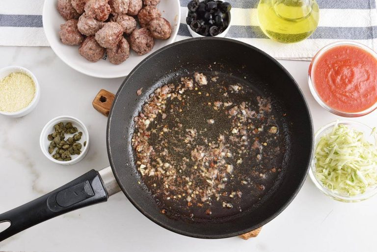 Step 4 - Puttanesca Meatball Bake