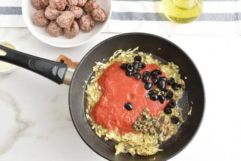 Step 6 - Puttanesca Meatball Bake