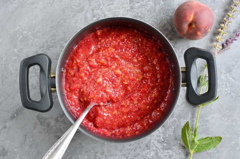 Step 2 - Raspberry Peach Freezer Jam