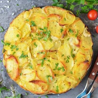 Simple Potato Cake with Onions Recipe-How To Make Simple Potato Cake with Onions-Delicious Simple Potato Cake with Onions