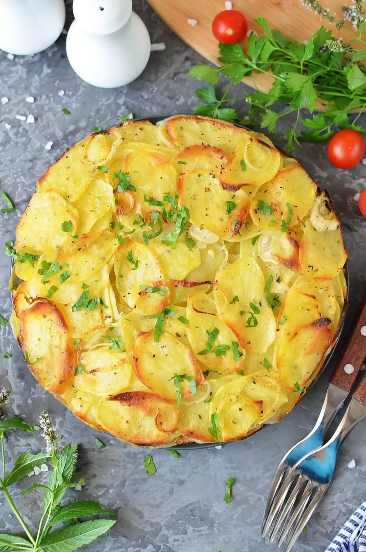Simple Potato Cake with Onions