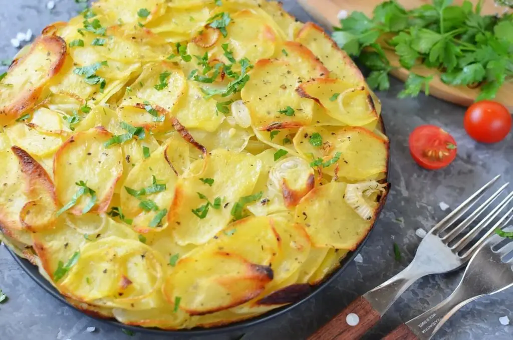 Simple Potato Cake with Onions