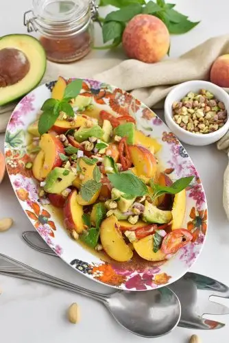 Spicy Peach and Avocado Salad