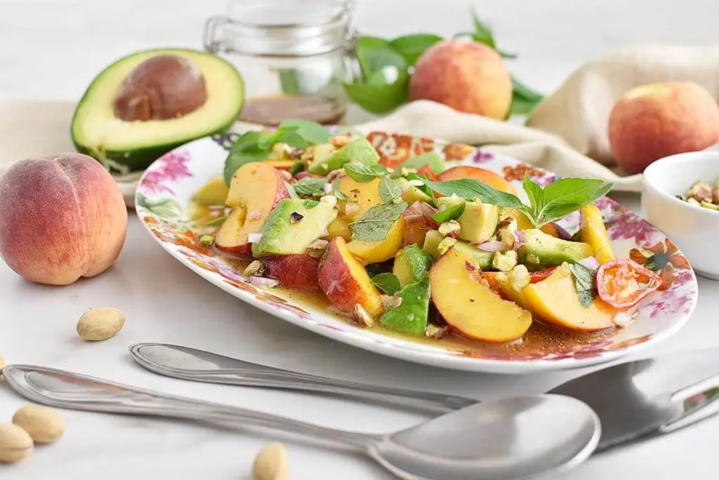 Spicy Peach and Avocado Salad