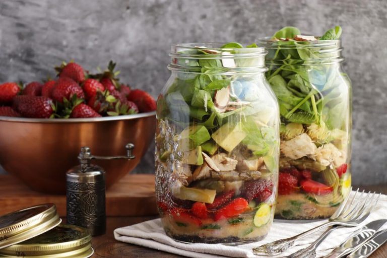 Step 4 - Strawberry Spinach Jar Salad