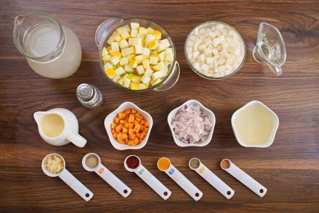 Ingredients for Summer Squash Soup
