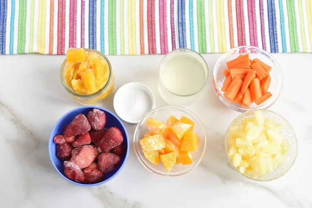 Ingredients for Tropical Carrot Smoothie