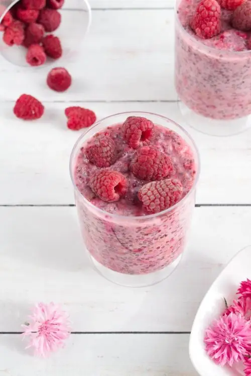 Vanilla Raspberry Chia Pudding