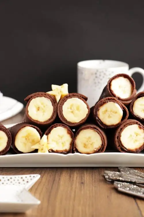 Vegan Chocolate Crepes with Banana