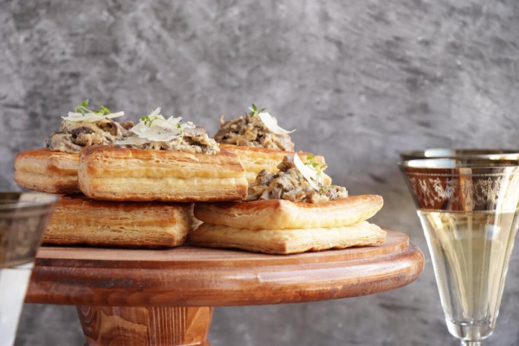 Wild Mushroom & Parmesan Vol-au-Vent Filling Recipe-Mushroom Vol au Vent-Mushroom Appetizers