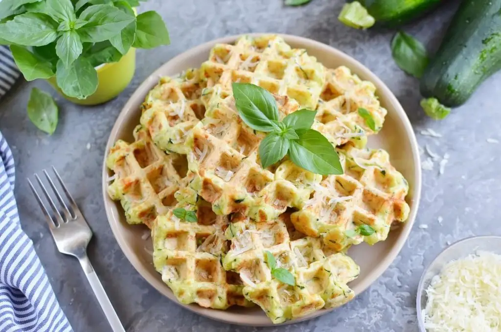 Zucchini & Parmesan Savory Waffles