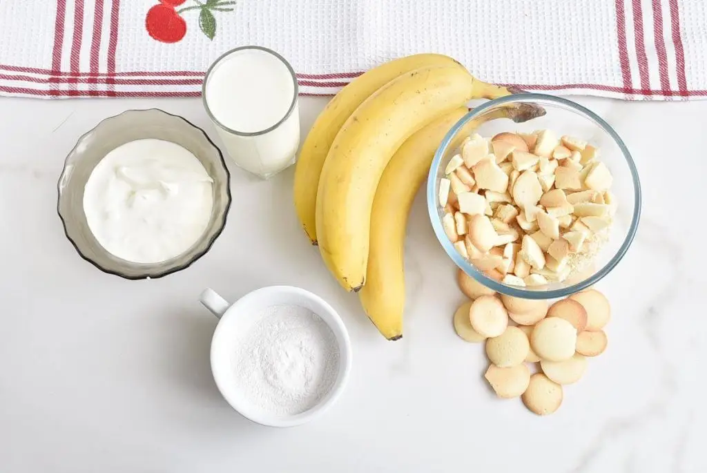 Ingredients for Banana Cream Pie in a Jar