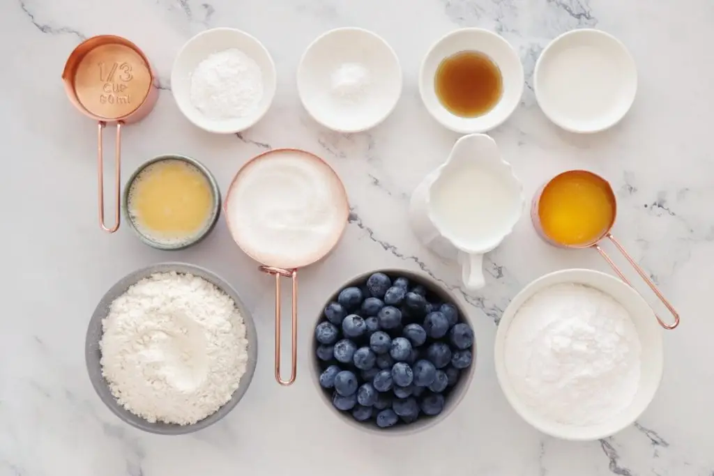 Ingredients for The Best Blueberry Bread