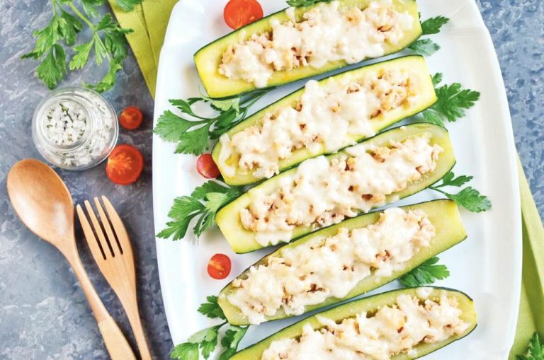 Step 6 - Buffalo Chicken Zucchini Boats