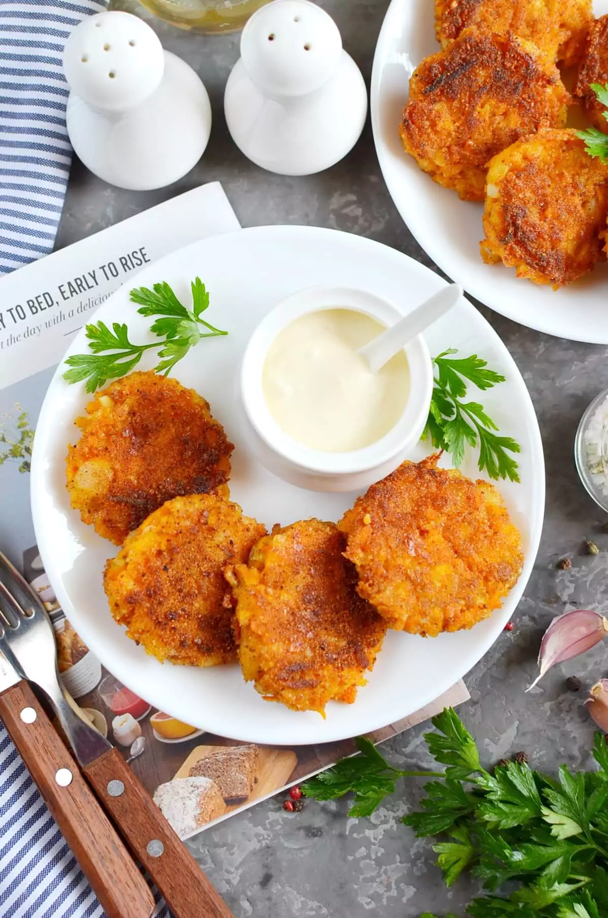 Cheesy Carrot Fritters