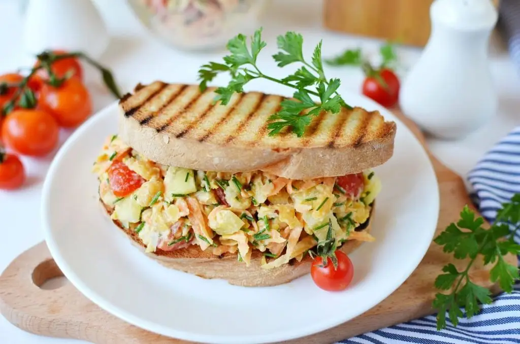 Chickpea Carrot Salad Sandwich
