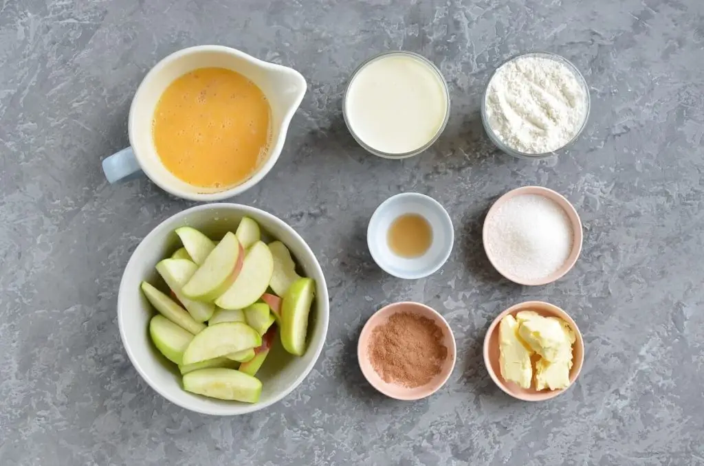 Ingredients for Cinnamon Apple Dutch Baby