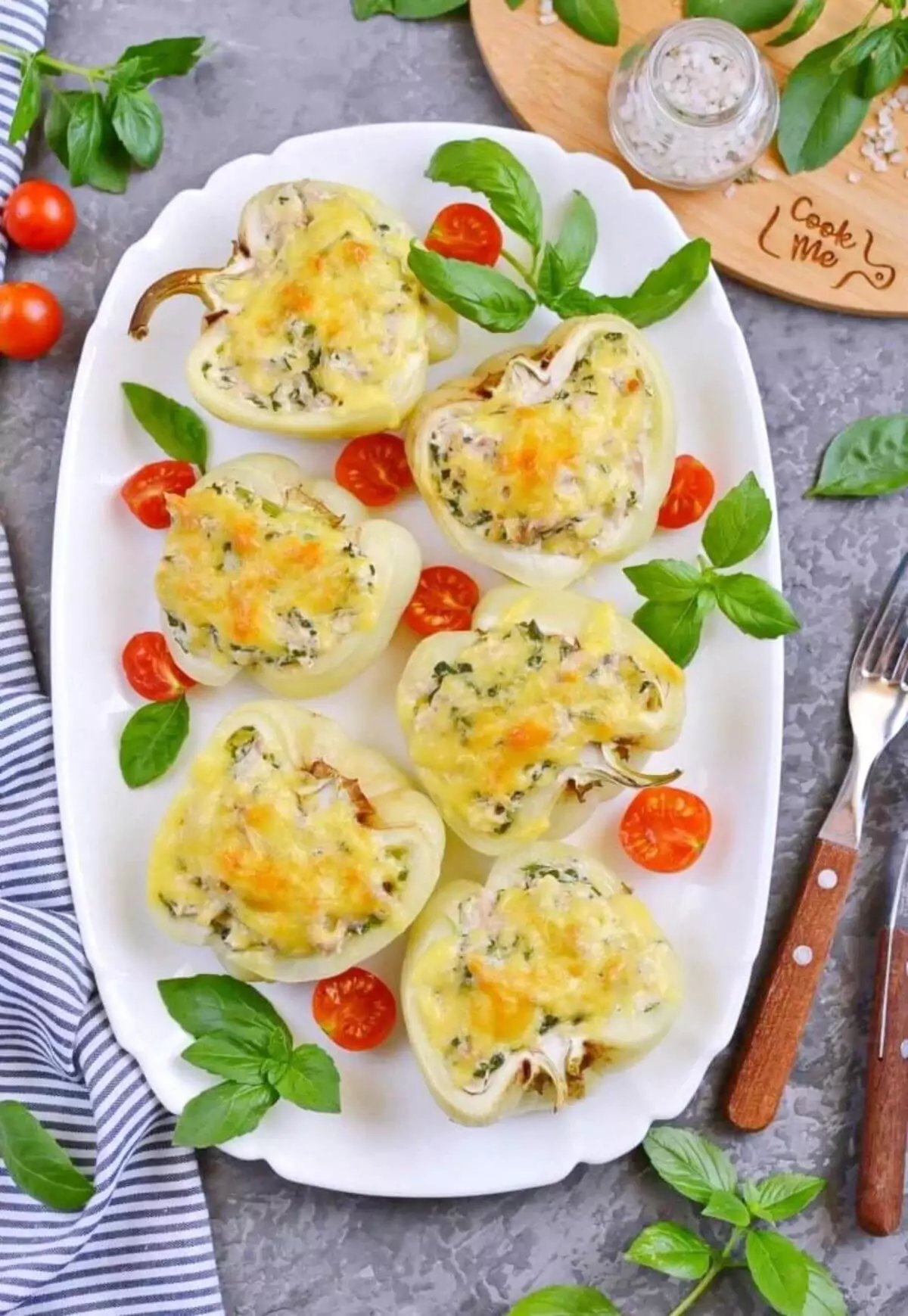 Creamy Chicken Stuffed Peppers