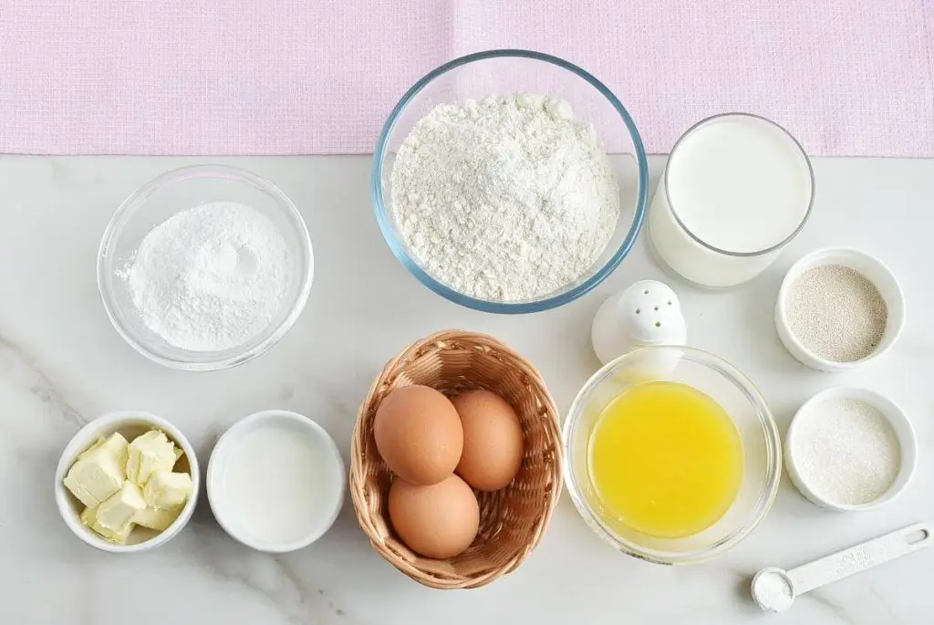 Ingredients for Donut-Glazed Yeasted Waffles