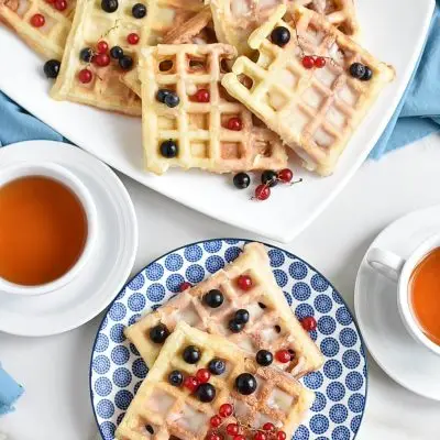 Donut-Glazed Yeasted Waffles Recipe–Homemade Donut-Glazed Yeasted Waffles–Easy Donut-Glazed Yeasted Waffles