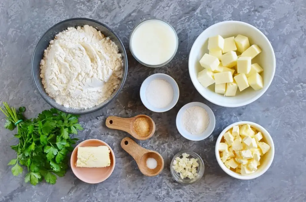 Ingredients for Garlic Cheese Bombs