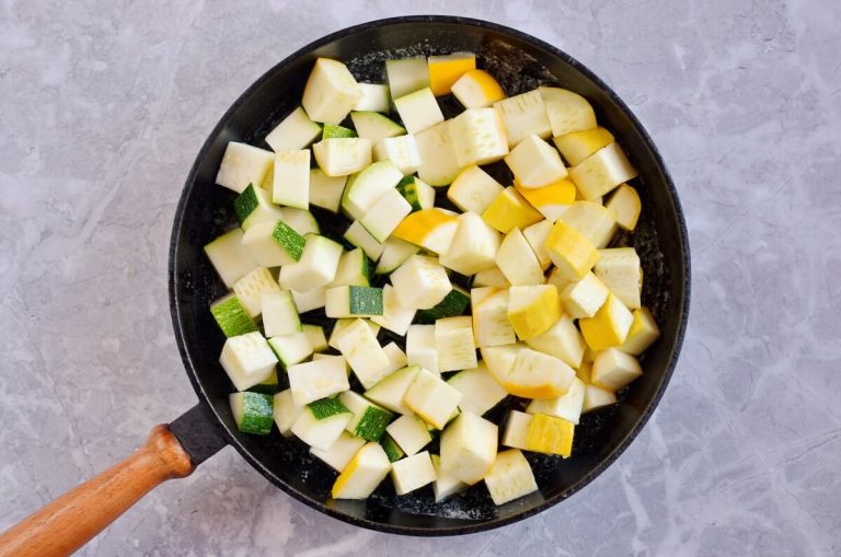 Step 2 - Garlic-Parmesan Zucchini Squash & Tomatoes