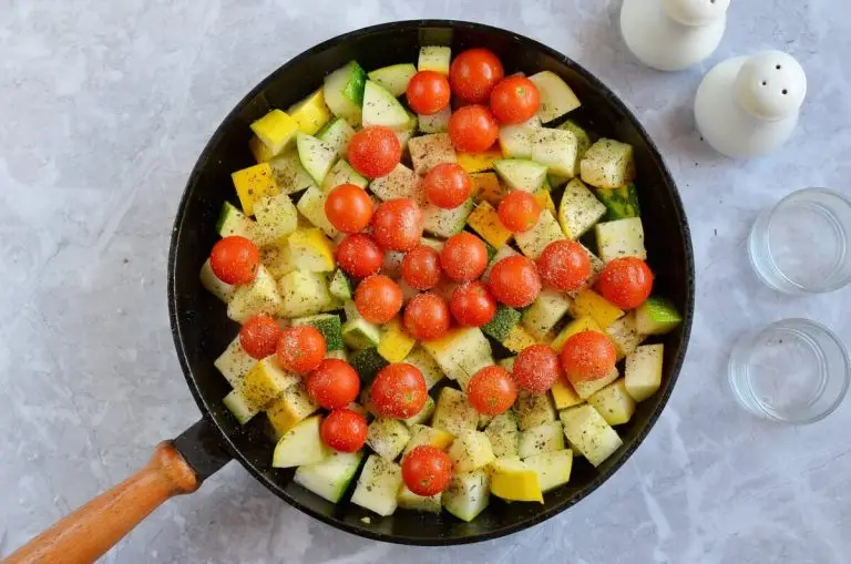 Step 3 - Garlic-Parmesan Zucchini Squash & Tomatoes
