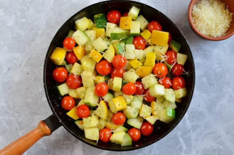 Step 5 - Garlic-Parmesan Zucchini Squash & Tomatoes