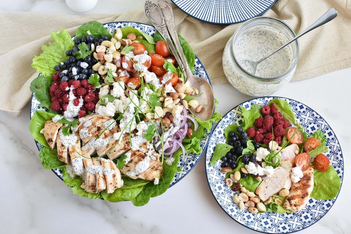 Grilled Chicken Salad with Raspberry