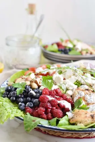Grilled Chicken Salad with Raspberry
