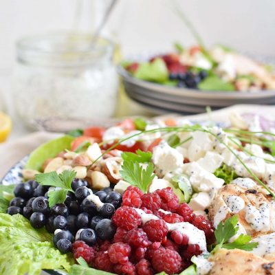Grilled Chicken Salad with Raspberry Recipe–Homemade Grilled Chicken Salad with Raspberry–Easy Grilled Chicken Salad with Raspberry