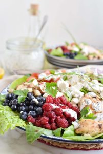Grilled Chicken Salad with Raspberry
