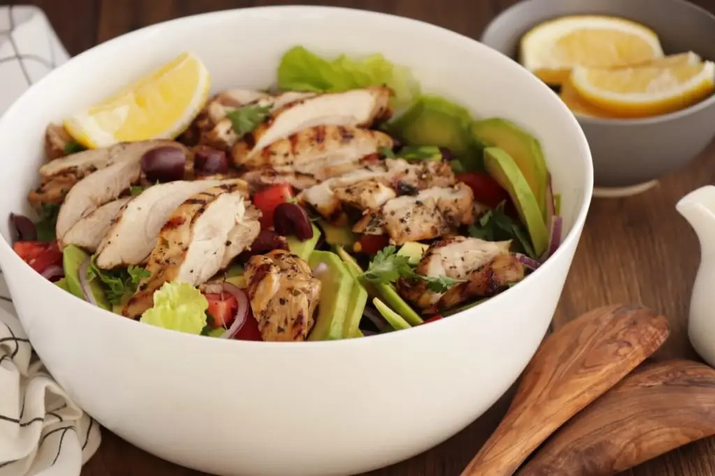 Grilled Lemon Mediterranean Chicken Salad