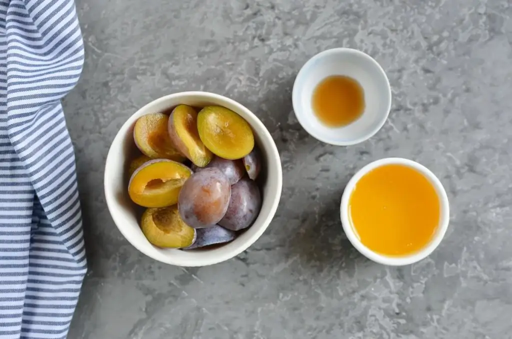 Ingredients for Homemade Plum Ice Pops