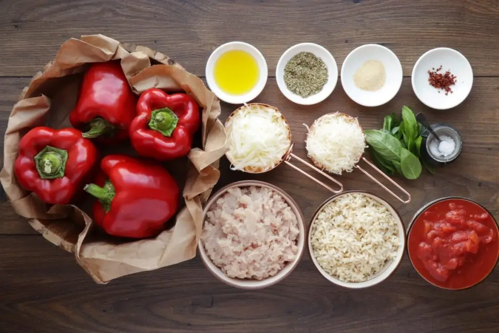 Ingredients for Italian Stuffed Peppers