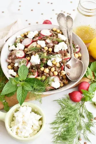 Lemony Lentil and Chickpea Salad