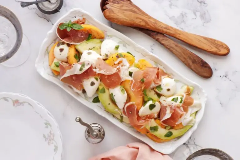 Step 4 - Melon Peach Salad with Prosciutto