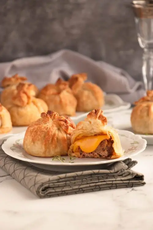 Mini Cheeseburger Pastry Bundles