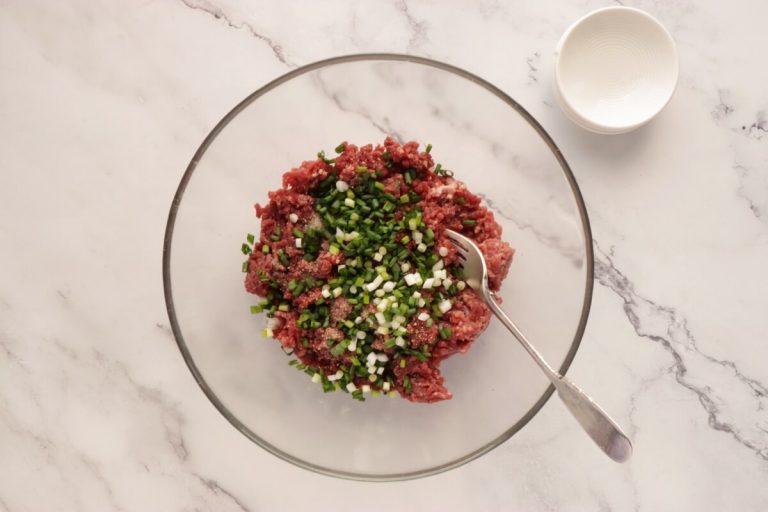 Step 1 - Mini Cheeseburger Pastry Bundles
