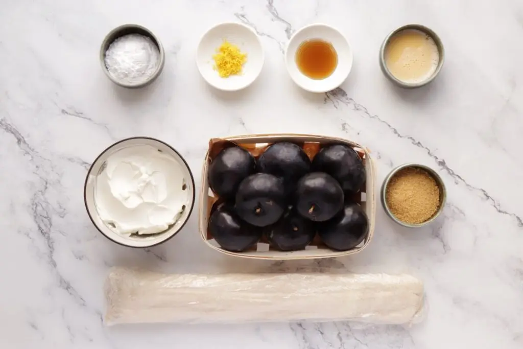 Ingredients for Mini Plum Tartlets
