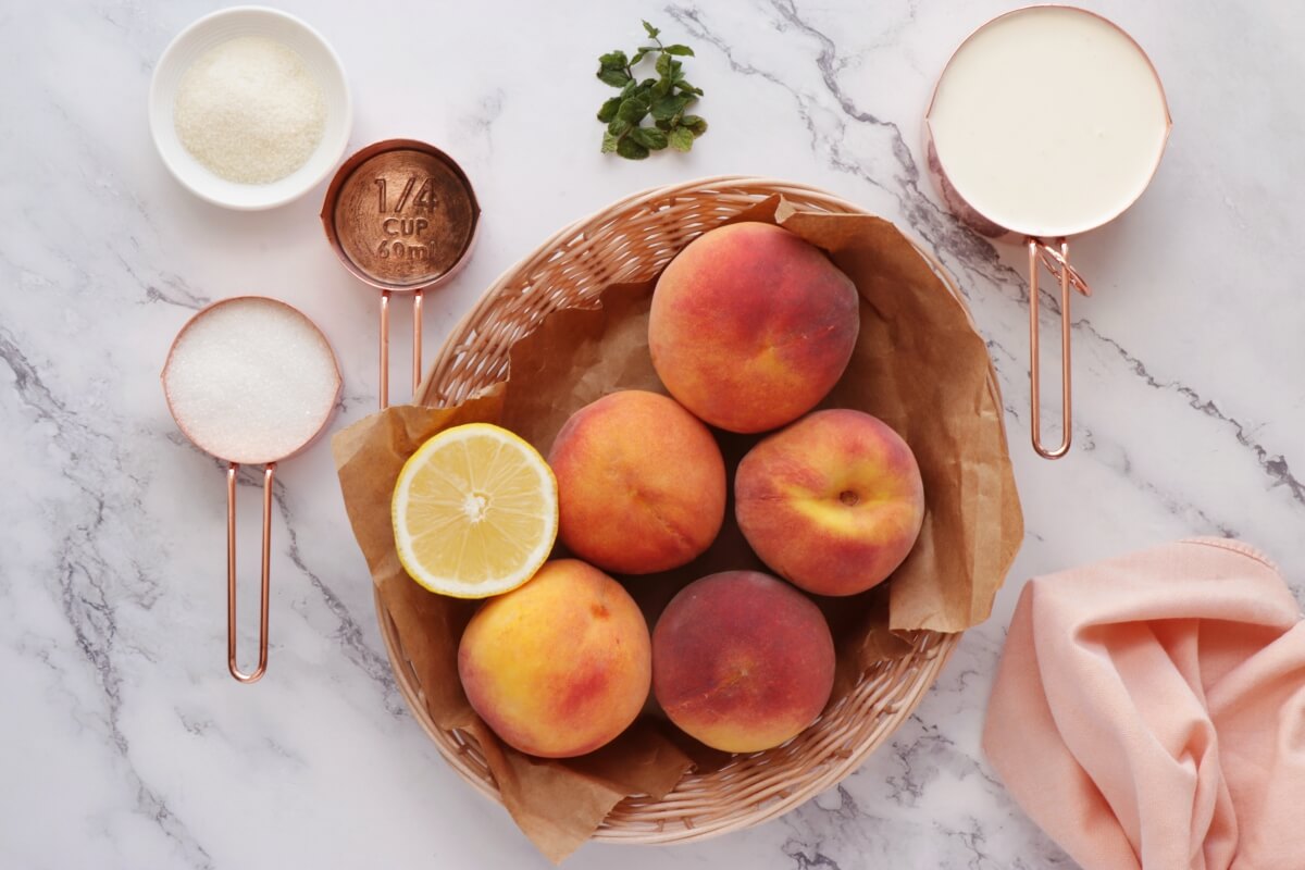 Ingridiens for Peach Mousse