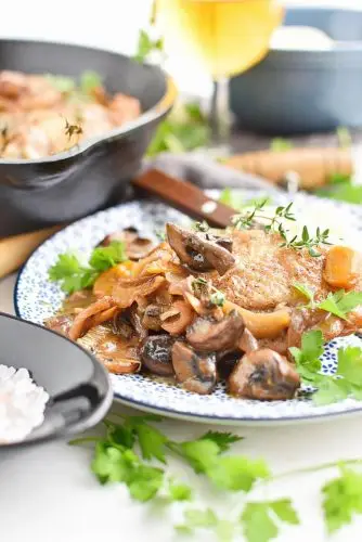 Quick One Pan Coq Au Vin Blanc
