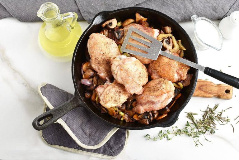 Step 4 - Quick One Pan Coq Au Vin Blanc