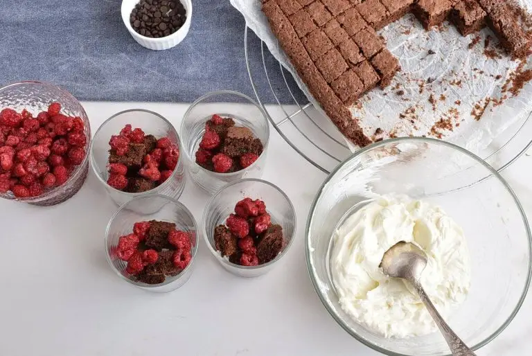 Step 6 - Raspberry Brownie Cheesecake Trifles