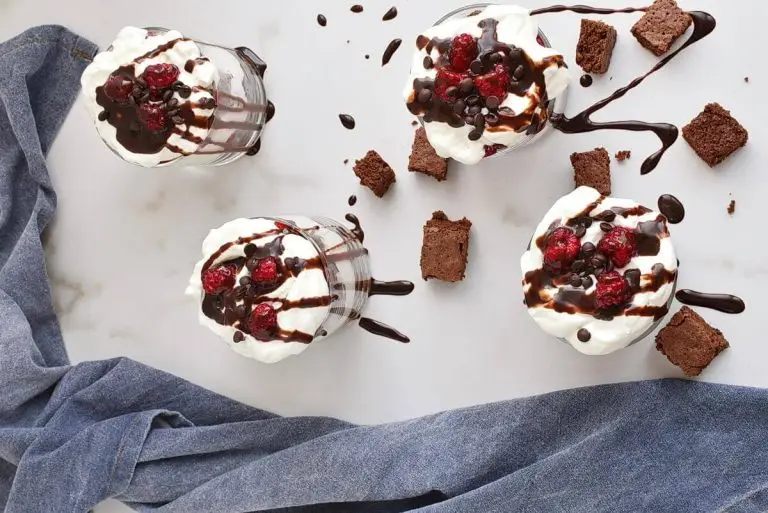 Step 7 - Raspberry Brownie Cheesecake Trifles