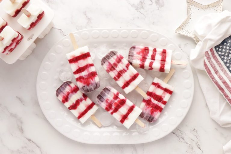 Step 7 - Red White and Blueberry Popsicles
