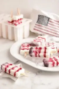 Red White and Blueberry Popsicles