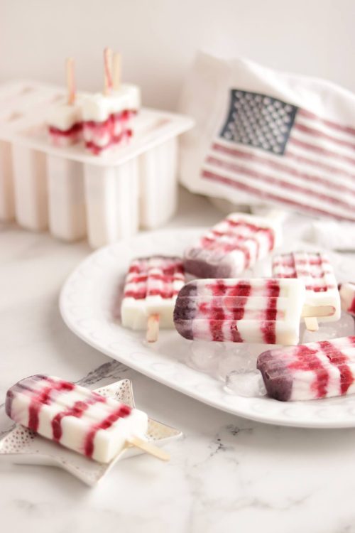 Red White and Blueberry Popsicles